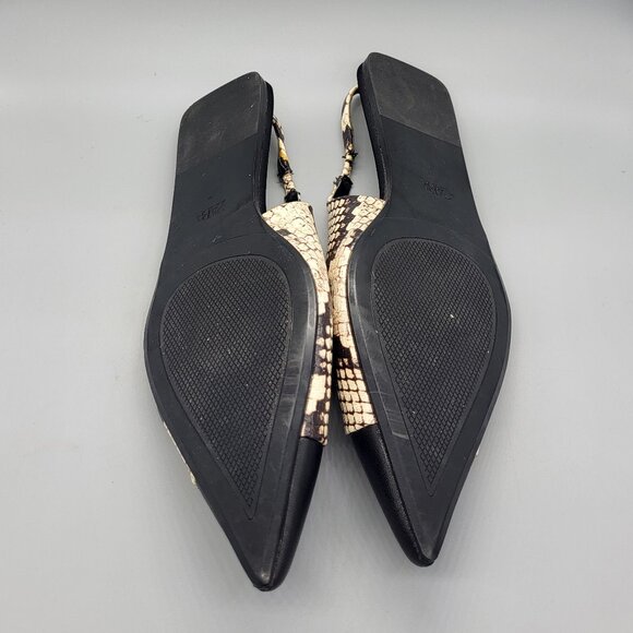 ZARA Snake Print Slingback Flats - Picture 10 of 11